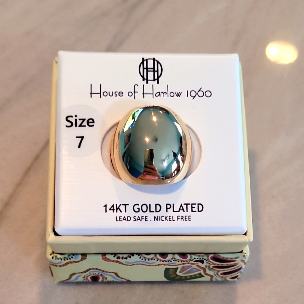House of Harlow 1960 Gold Plated Ring